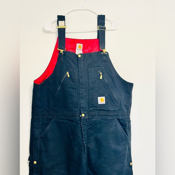 Carhartt LOOSE FIT FIRM DUCK INSULATED BIB OVERALL 42 x 30 - Picture 5 of 10